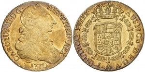 8 escudos santiago 1770