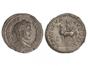 Denario. Acuñada el 210-212 d.C. GETA.