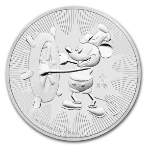 Moneda plata Niue Disney, Steamboat Willie, 2017