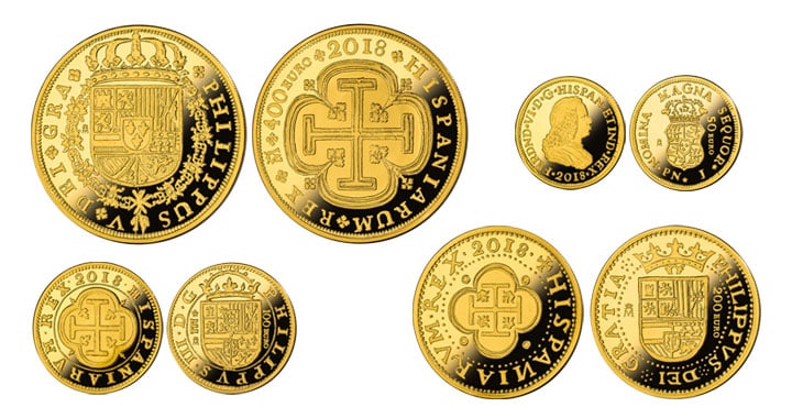 Colección de la FNMT que conmemora los 150 años de la desaparición de los escudos