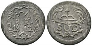 8 reales Morelos plata fundida