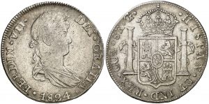 8 reales Cuzco 1824 G sobre T