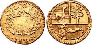 medio escudo Cuzco 1826