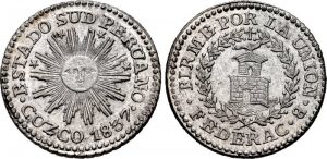 medio real Cuzco 1837