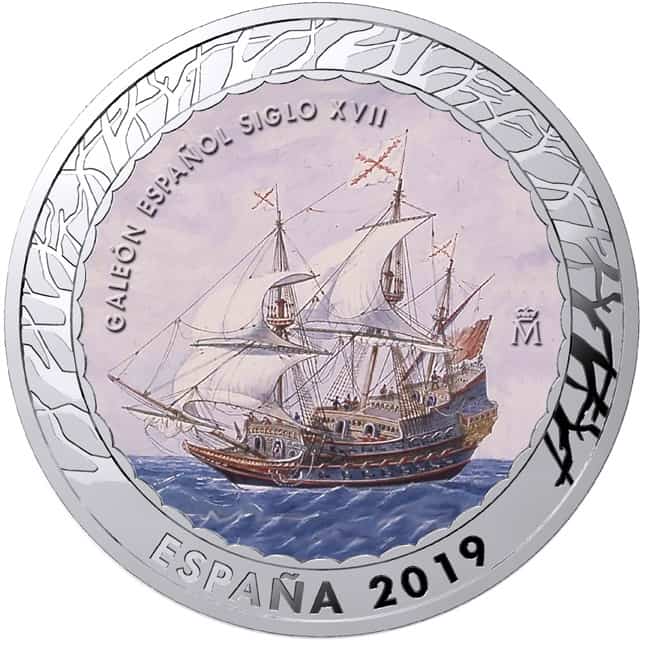 1,5 euros galeón español siglo XVIII