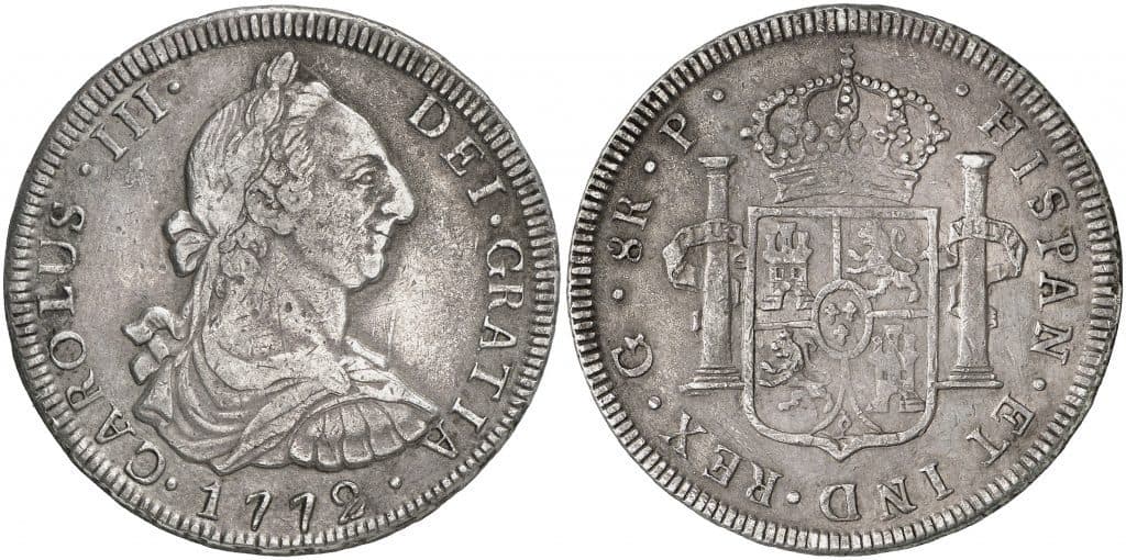 8 reales de Guatemala, diseño de busto