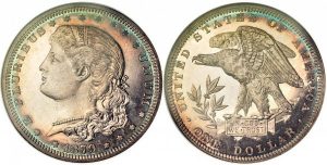 Diseño del dólar de la colegiala de 1879.