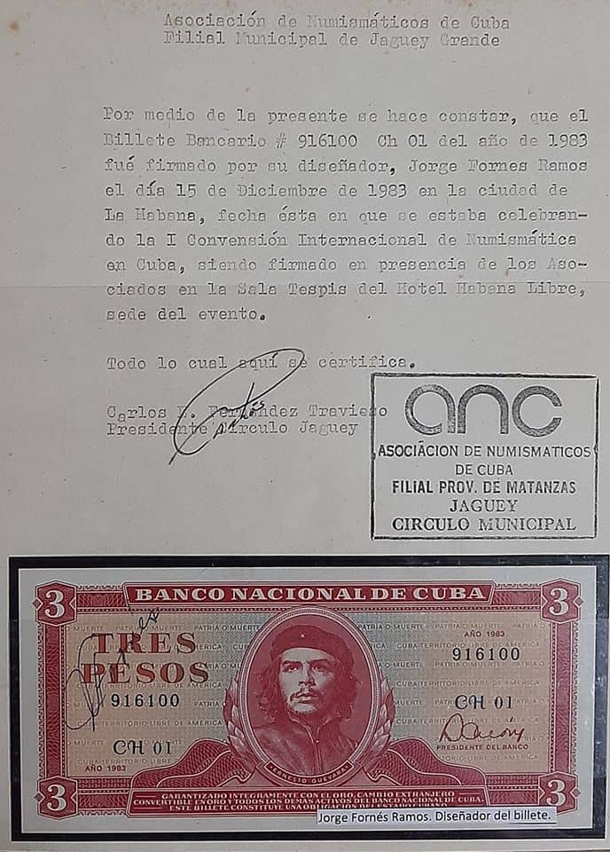 3 pesos Cubanos