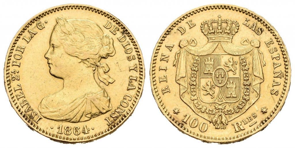 100 reales Isabel II