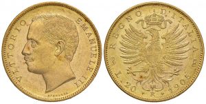 Víctor Manuel III - 20 liras 1905
