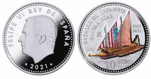 10 euros 2021. Batalla de Lepanto