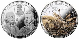 50 euros 2021. Batalla de Lepanto