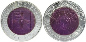 25 euros niobio 2005. Televisión
