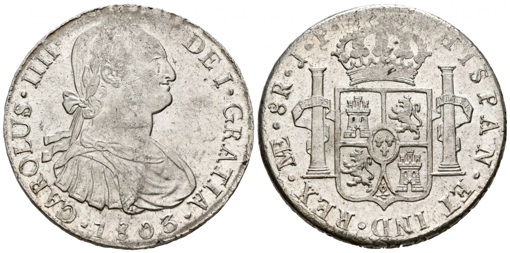 Carlos IV. 8 reales Lima, 1803.