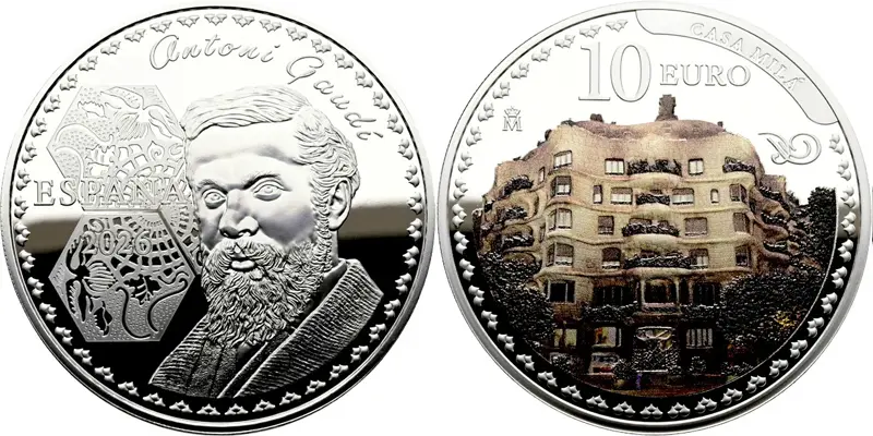 La FNMT conmemora el Centenario de Antoni Gaudí con siete nuevas